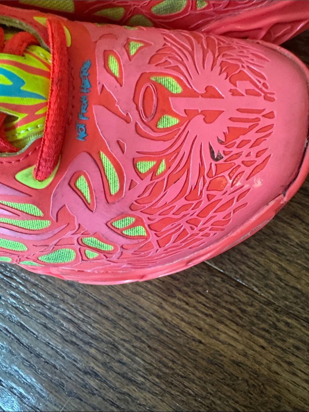 Puma x LAMELO BALL Mb.04 Basketball Kids Neon Pink and Lime Cutout Sneakers